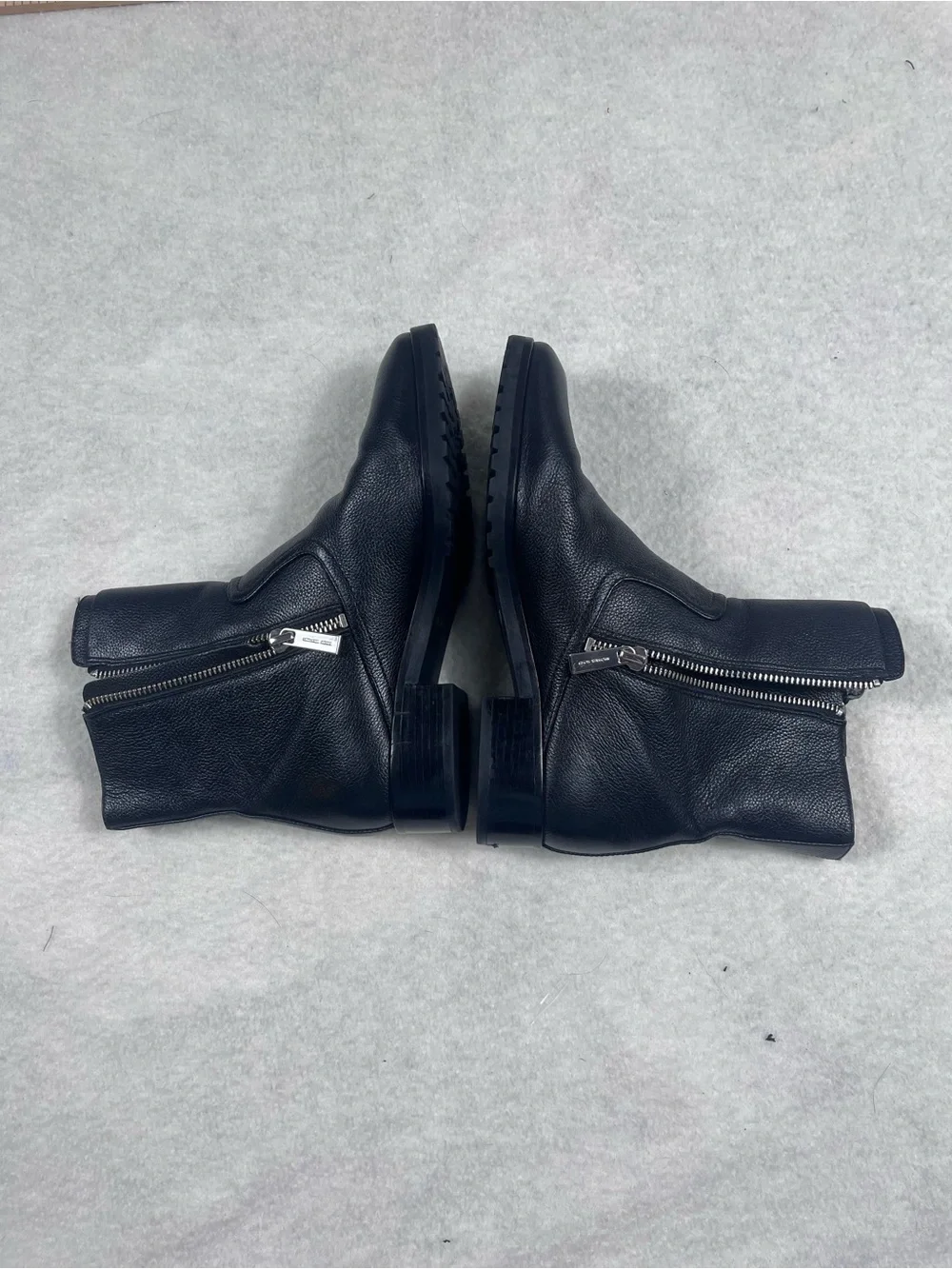 Michael Kors Black Leather Side-Zip Chukka Boot